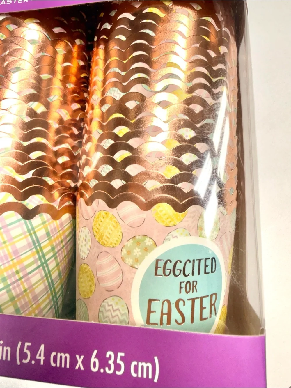 Easter Pink & Gold Snack Cups - 50 pc NIB